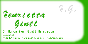 henrietta gintl business card